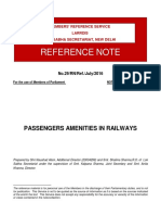 Passengers Amenities in Railways