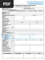 WPS Format For ISO 15614-1 PQR