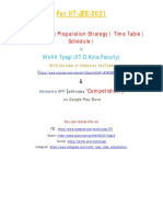 For IIT-JEE-2021: Super-30 Week Preparation Strategy - Time Table - Schedule