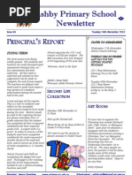 November 16, 2010 Ashby Primary School Newsletter