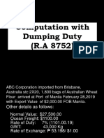 Computation With Dumping Duty (R.A 8752)