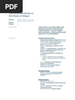 Technical References On The Theory of Fatigue