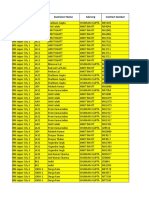 Officename Route No. Examineer Name Salesrep Contract Number