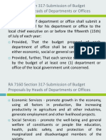 RA 7160 Section 317-Submission of Budget Proposals by Heads of Departments or Offices