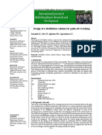 Design of A Distillation Column For Palm Oil Cracking: Nwokedi IC, Ude CN, Igbokwe PK, Ugochukwu GC