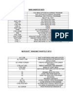 Shortcut Keys