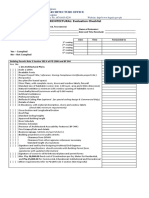 Architectural Evaluation Checklist (For Building Permit)