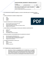 EVALUACION de HISTORIA 22 de Octubre Tercero Básico