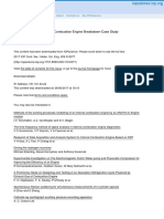 The Analysis of An Internal Combustion Engine Breakdown-Case Study