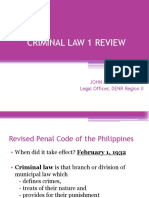 Criminal Law 1 Review: By: John Mark N. Paracad Legal Officer, DENR Region II