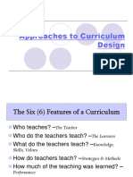 Approaches To Curriculum Design