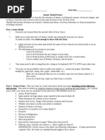 Atomic Model Project Rubric