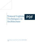 Natural Lighting Techniques in Architecture: Kavit, Bhatia, Section B, 3rd Year, SSAA. 160BARCHI085 2019