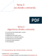 Tema 3. Algoritmos Divide y Vencerás