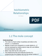 7 Stoichiometric Relationships