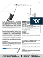 Model 471B Digital Thermo Anemometer: Specifications - Installation and Operating Instructions