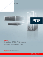 Oracle's SPARC Systems What Customers Say