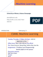 CS 446: Machine Learning: Dan Roth University of Illinois, Urbana-Champaign