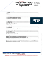 Global Minimum Contractor HSE Requirements