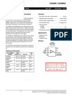 Ca3080, Ca3080A: 2Mhz, Operational Transconductance Amplifier (Ota) Features