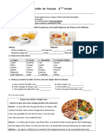 Teste Francês - Alimentação