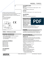 MODEL: 73VR21: Paperless Recording System Paperless Recorder (3) Power Input