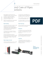 Handling and Care of Pipes and Connections