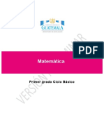 Matemática: Primer Grado Ciclo Básico