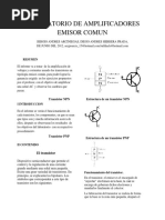 Laboratorio de Amplificadores Emisor Comun