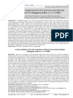 Characterization of Leaves and Fruits of Mango