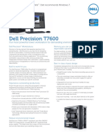 Dell Precision T7600 Spec Sheet