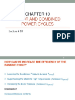 Vapor and Combined Power Cycles: Lecture # 20