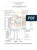 Certificate of Registration: Bulacan State University