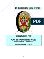 Plan de Operaciones N 063 Lucha Contra La Mineria Ilegal