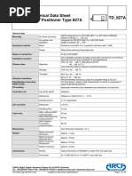 Technical Data Sheet Arcapro Positioner Type 827A TD - 827A