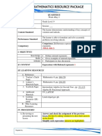 Mathematics Resource Package: I. Objectives