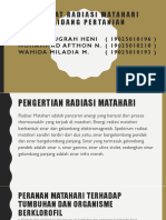 Manfaat Radiasi Matahari Dibidang Pertanian