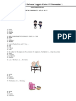 Soal UTS Bahasa Inggris Kelas VI Semester 1: I. Choose The Correct Answer by Crossing (X) A, B, C, or D !