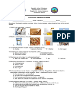 Diagnostic TEST SCIENCE 6