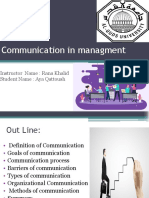 Communication in Managment Aya