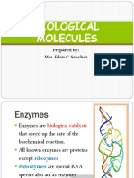 Biological Molecules: Prepared By: Mrs. Eden C. Sanchez