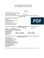 (Section IX, ASME Boiler and Pressure Vessel Code) : Welding Procedure Specification (WPS)