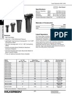 Liquid Separators Wsa / Ws0: Specifications