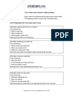 Ielts Speaking Part 2 Unusual or Difficult Topics PDF