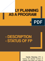 Family Planning As A Program