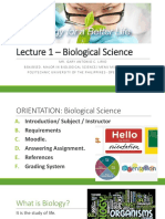 Lec 1 - Intro Biosci