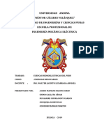 Universidad Andina "Néstor Cáceres Velásquez" Facultad de Ingenierías Y Ciencias Puras Escuela Profesional de Ingeniería Mecánica Eléctrica