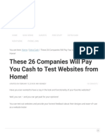 These 26 Companies Will Pay You Cash To Test Websites From Home