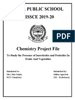 S.V.M. Public School AISSCE 2019-20: To Study The Presence of Insecticides and Pesticides in Fruits and Vegetables