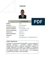 Hoja de Vida: Perfil Profesional